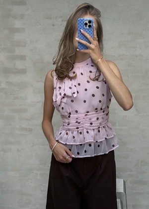 Ansol big dot top Light Pink Neo Noir 
